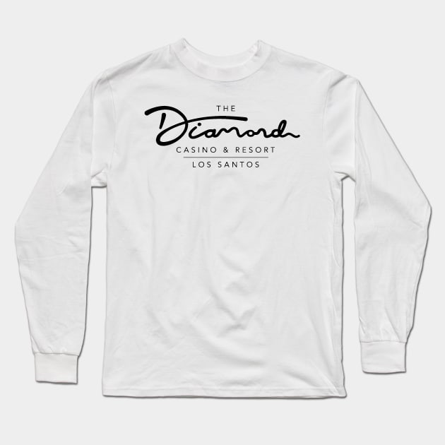 The Diamond Casino & Resort Los Santos Black Long Sleeve T-Shirt by Xavi Biker